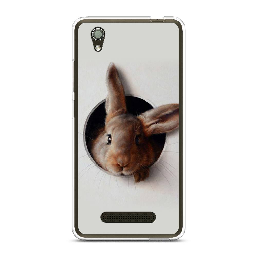 

Чехол на ZTE Blade X3 "Любопытный кролик", Серый;коричневый, 130650-1