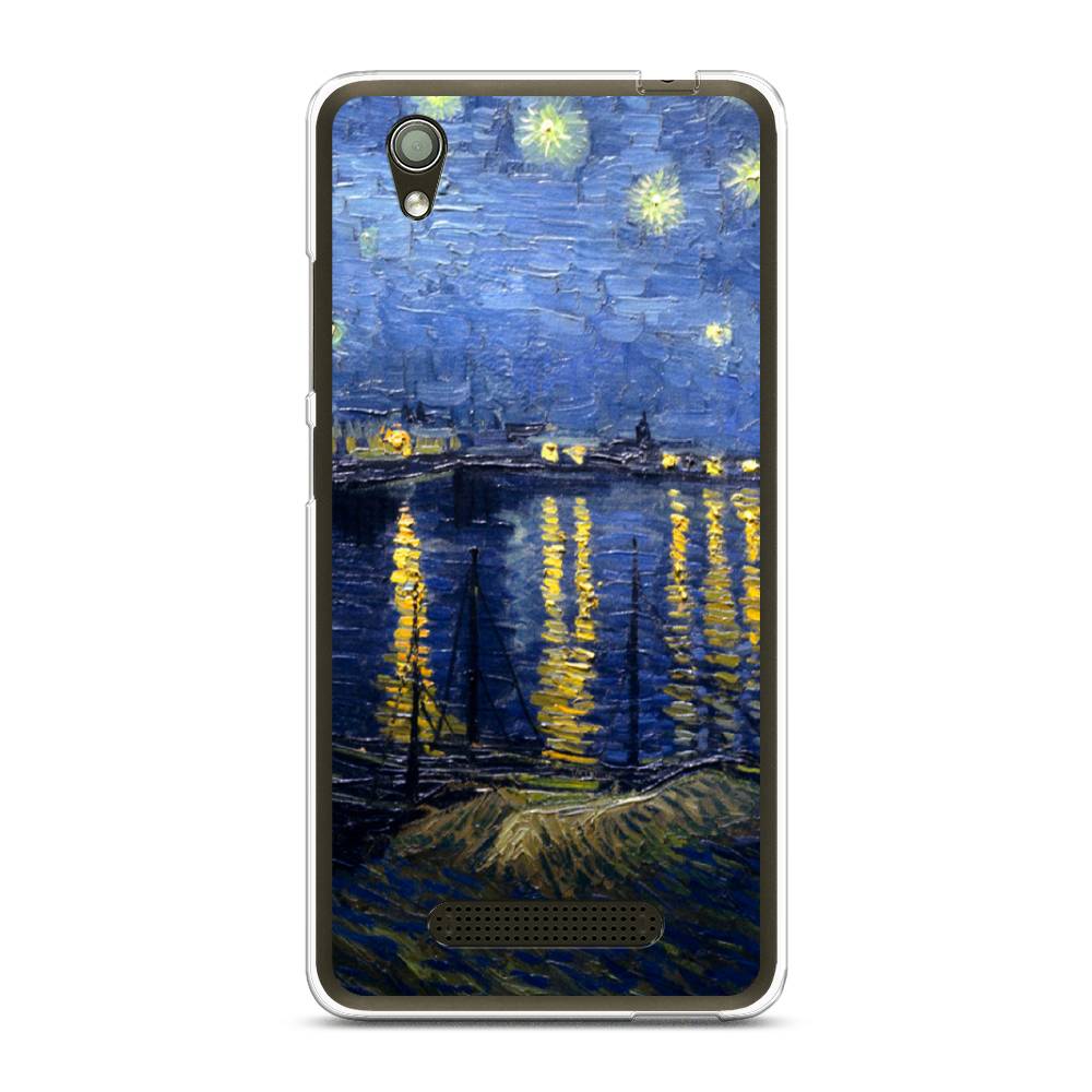 

Чехол на ZTE Blade X3 "Звездная ночь над Роной", Синий;желтый, 130650-4