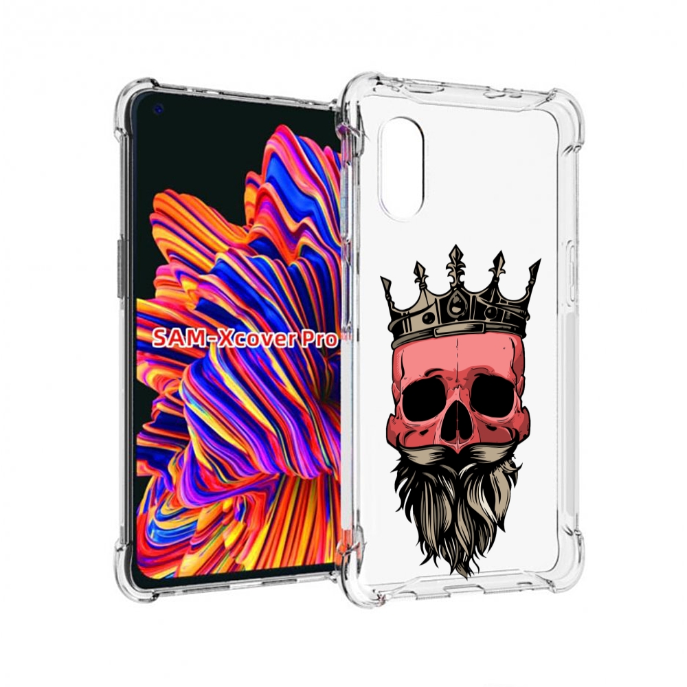 

Чехол MyPads бородатый красный череп мужской для Samsung Galaxy Xcover Pro 1, Прозрачный, Tocco