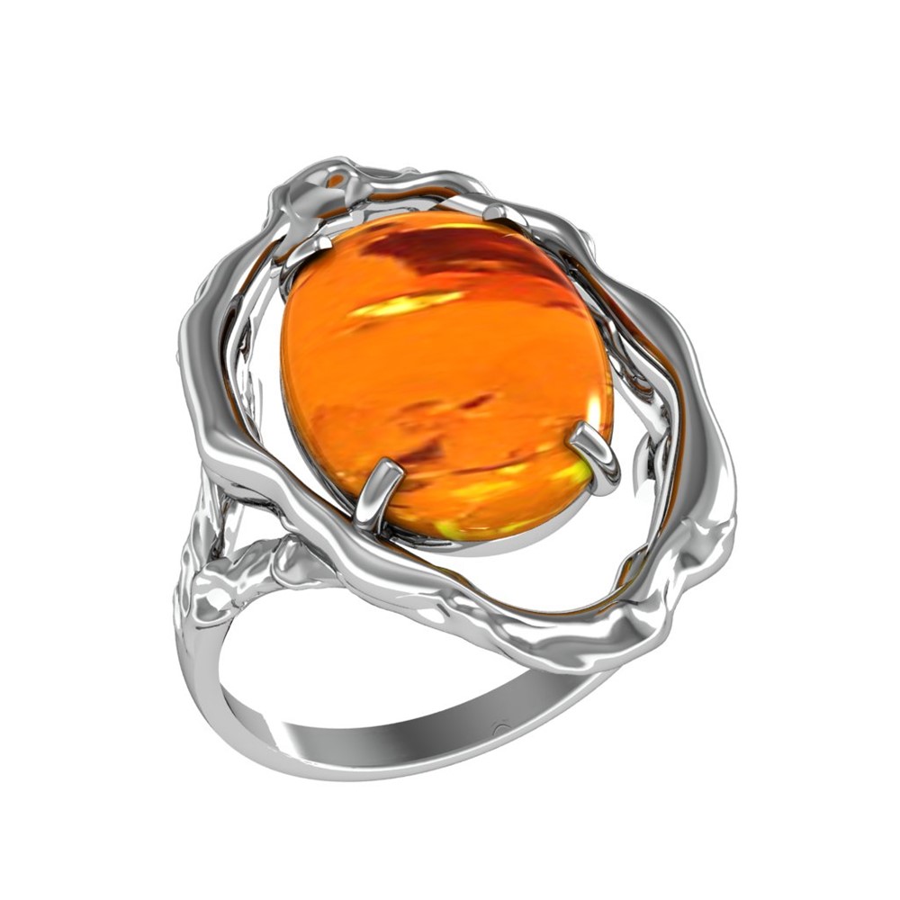

Кольцо из серебра р. 18,5 ПРИВОЛЖСКИЙ ЮВЕЛИР 293775-YN, янтарь, 293775-YN