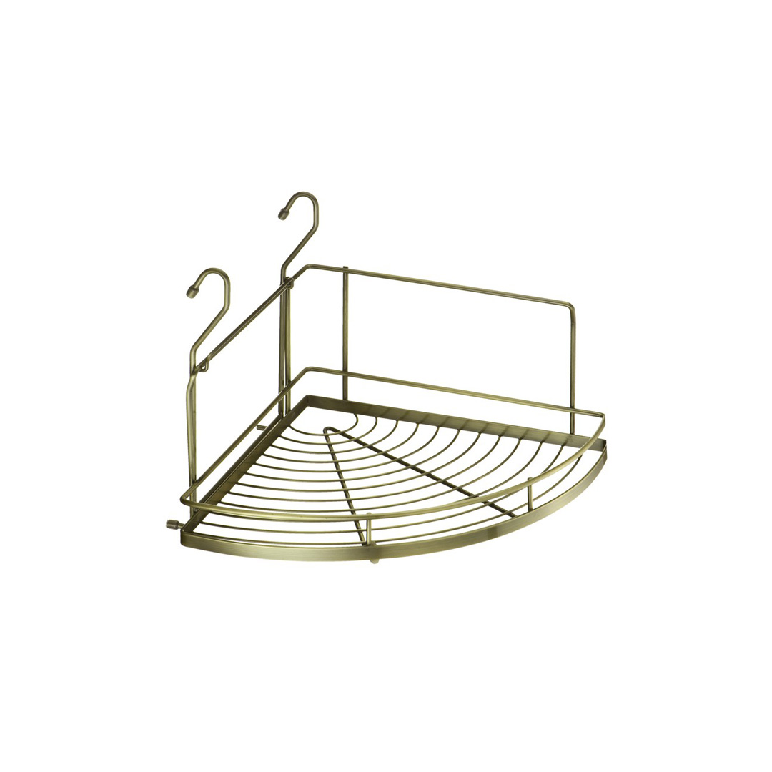 

Полка на рейлинг одинарная угловая бронза, Золотистый