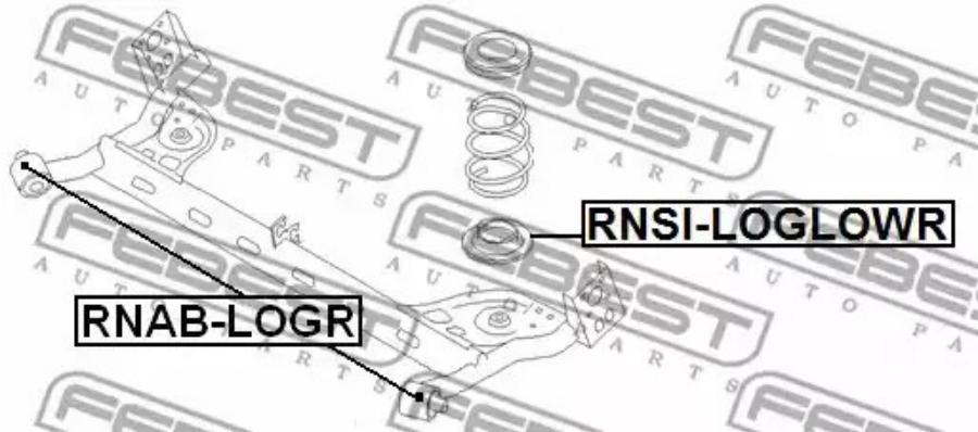 

FEBECT RNABLOGR RNAB-LOGR_сайлентблок задней балки!\ Renault Logan 05-13