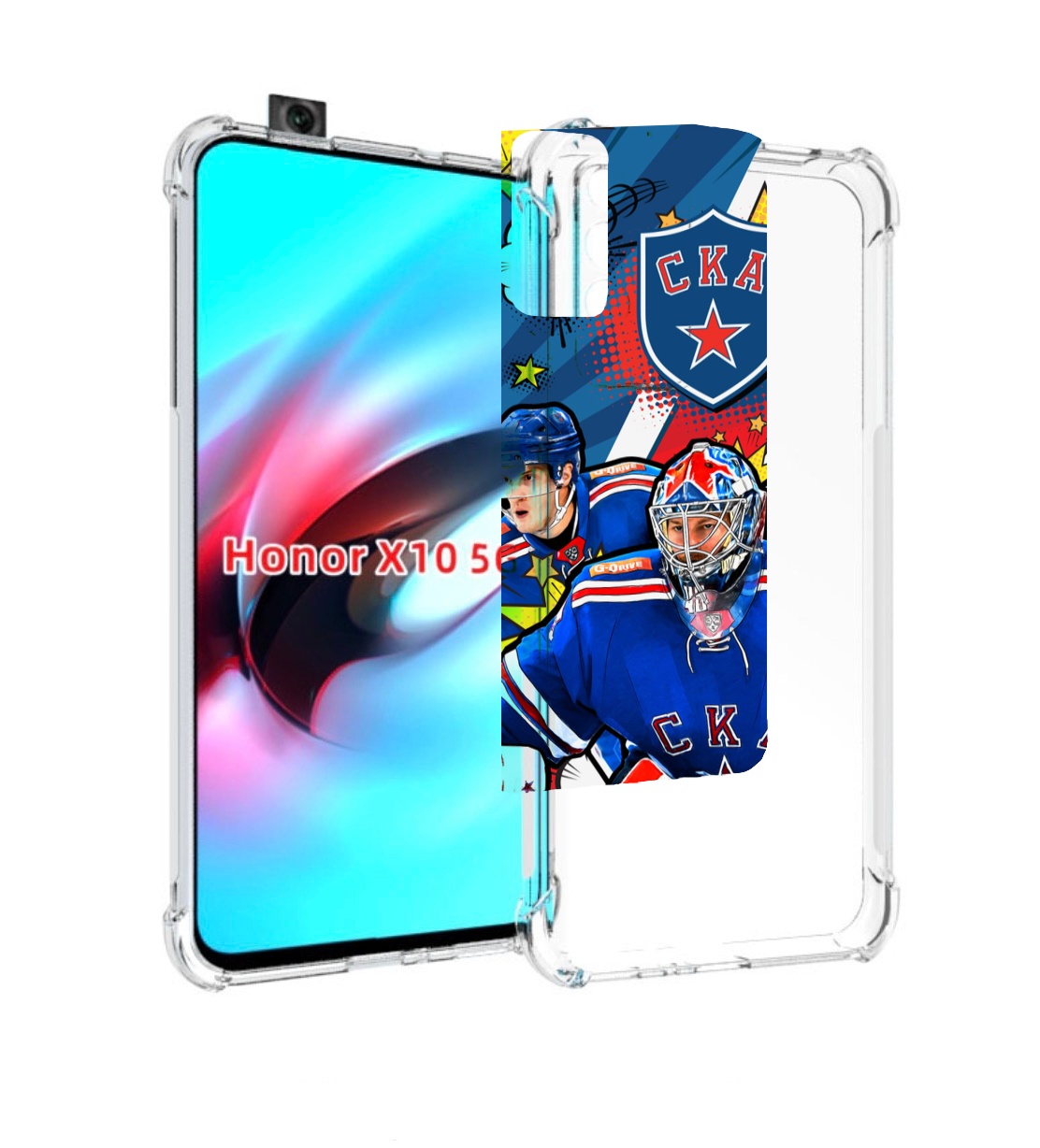 

Чехол MyPads хк ска спб мужской для Honor X10, Прозрачный, Tocco