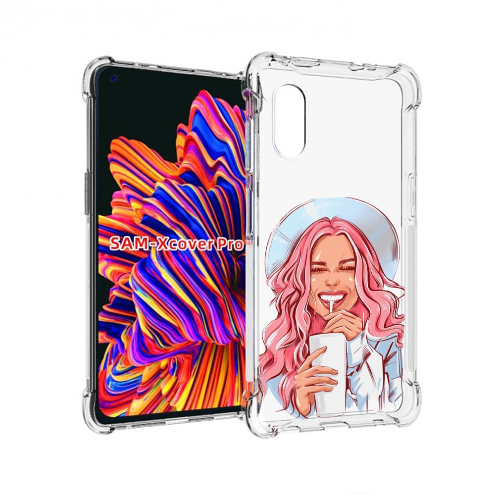 

Чехол MyPads веселая-девушка-модель женский для Samsung Galaxy Xcover Pro 1, Прозрачный, Tocco