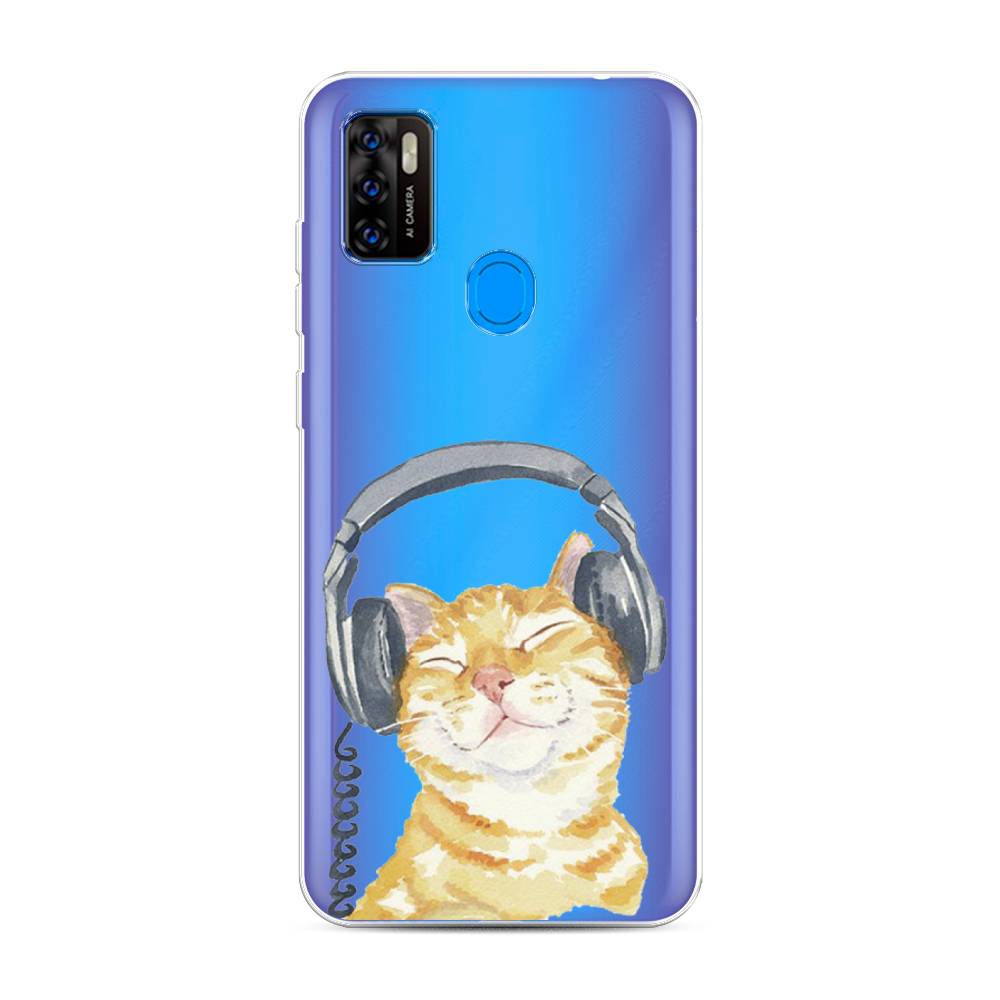 

Силиконовый чехол "Кот меломан" на ZTE Blade A7s 2020, Кот меломан