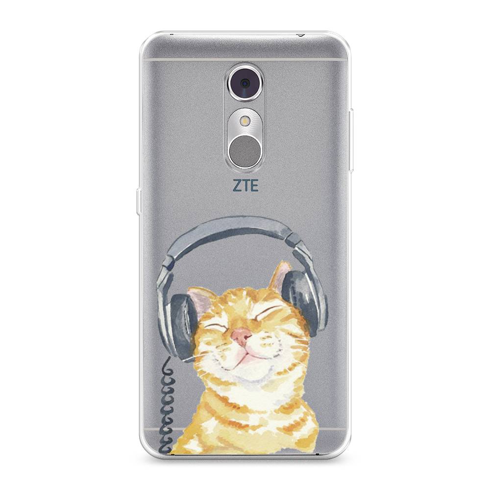 

Силиконовый чехол "Кот меломан" на ZTE Blade A910, Кот меломан