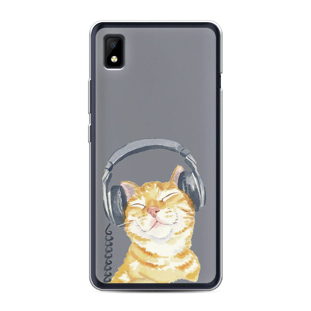 

Силиконовый чехол "Кот меломан" на ZTE Blade L210, Кот меломан