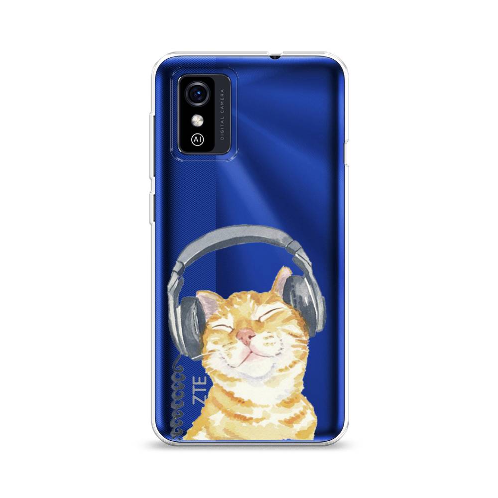 

Силиконовый чехол "Кот меломан" на ZTE Blade L9, Кот меломан
