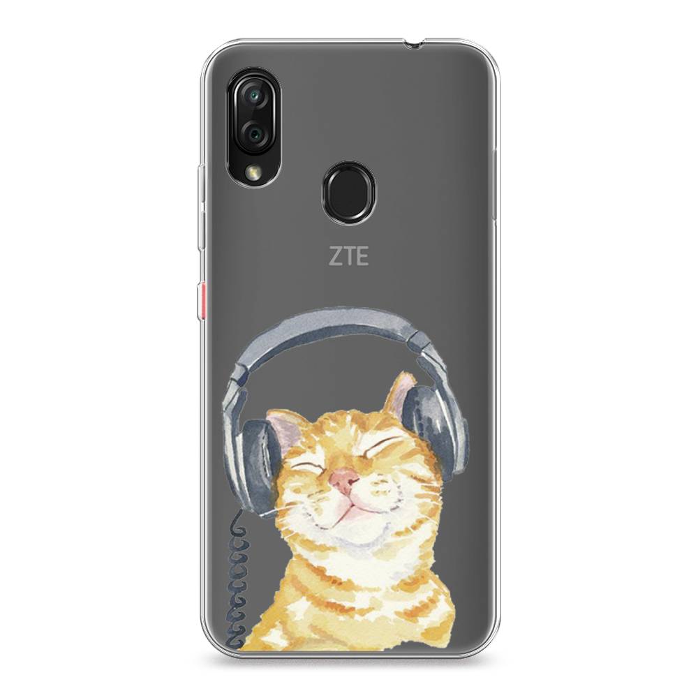 

Силиконовый чехол "Кот меломан" на ZTE Blade V10 Vita, Кот меломан