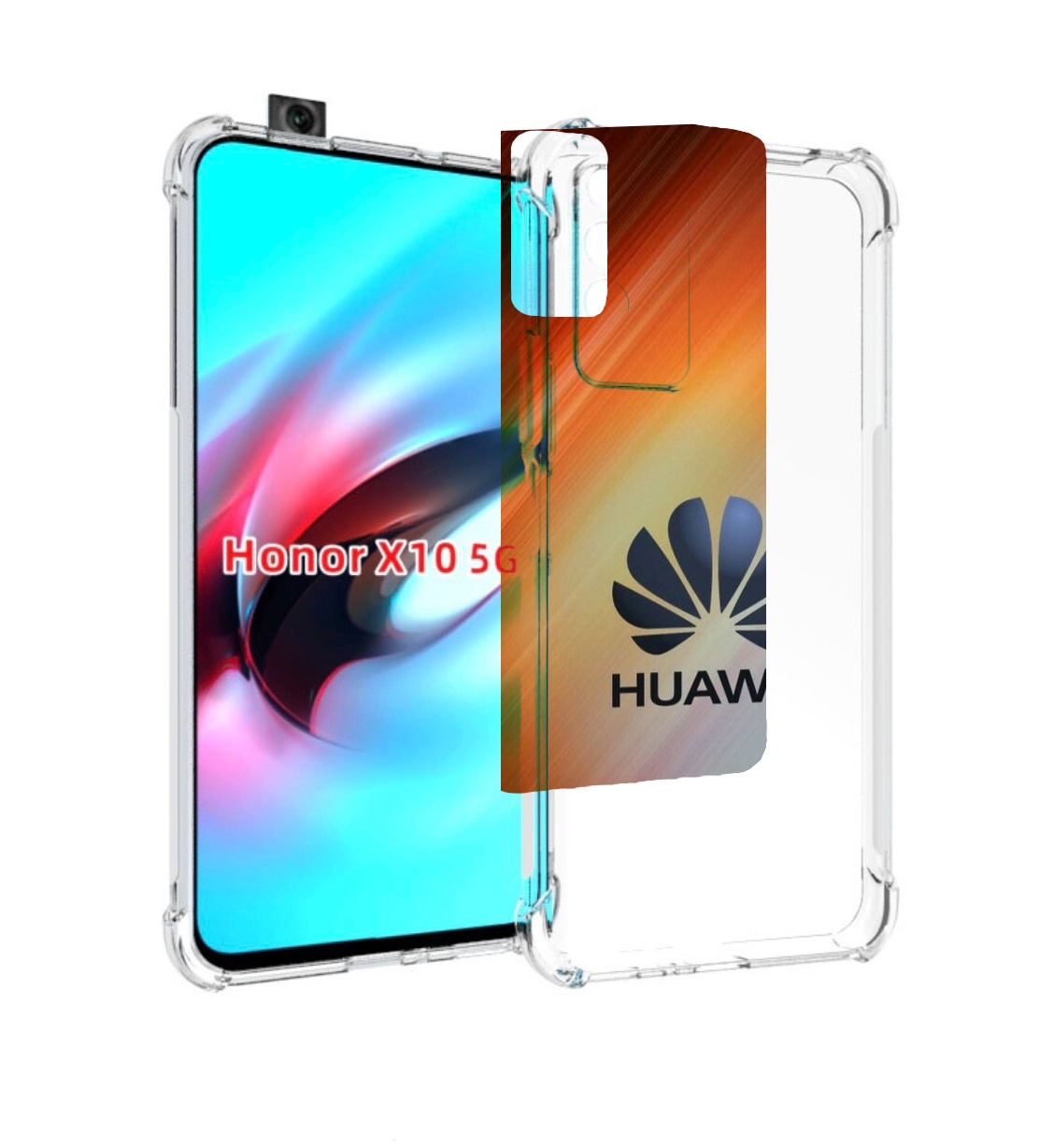 

Чехол MyPads хуавей на фоне сияния для Honor X10, Прозрачный, Tocco