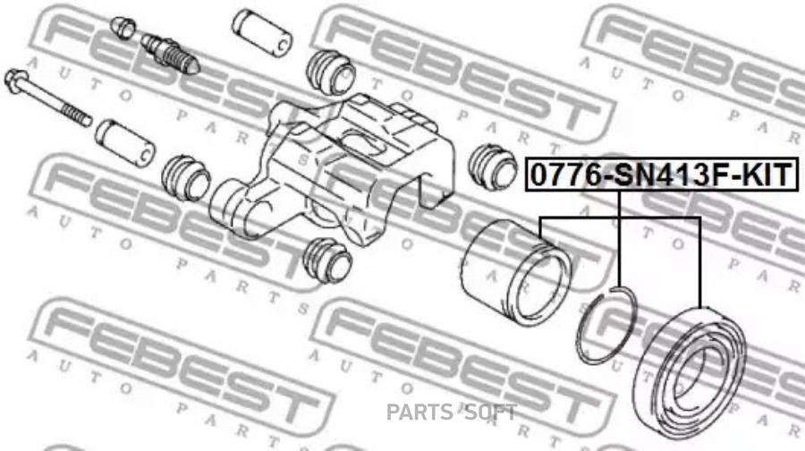 

FEBECT 0776-SN413F-KIT Поршень суппорта тормозного переднего ремкомплект