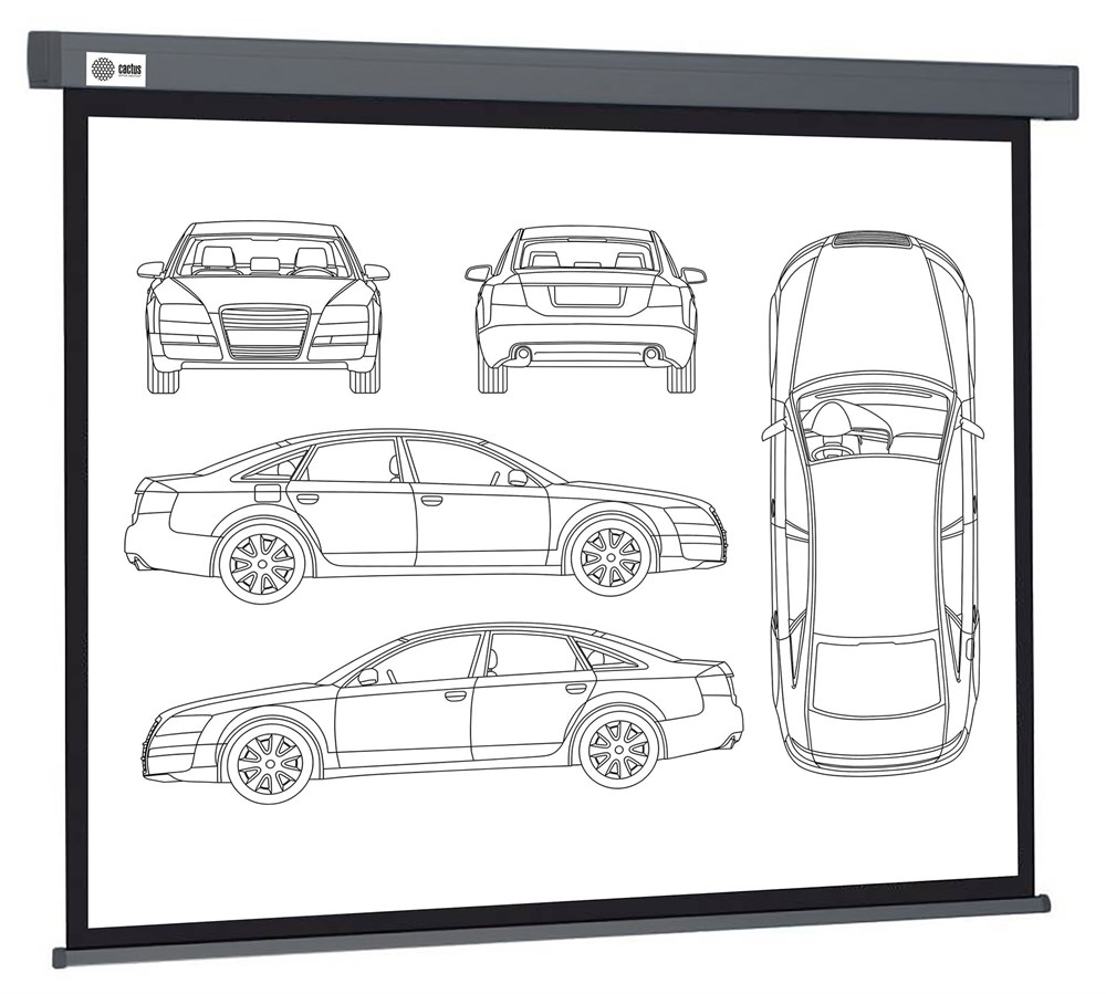 

Экран 168x299см Wallscreen CS-PSW-168X299-SG 16:9 настенно-потолочный рулонный серый, Белый, CS-PSW-168X299-SG