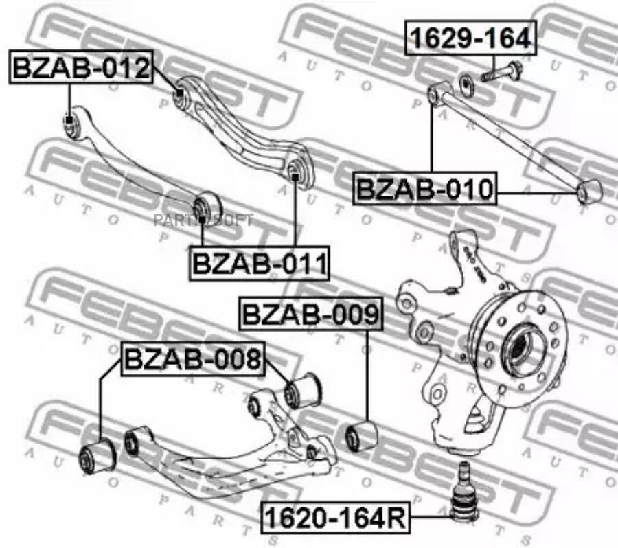 

FEBECT 1629-164 Болт с эксцентриком MERCEDES BENZ ML-CLASS 164 2004-2011