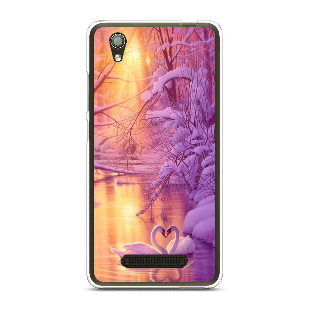 

Чехол на ZTE Blade X3 "Зима 1", Фиолетовый;желтый, 130650-2