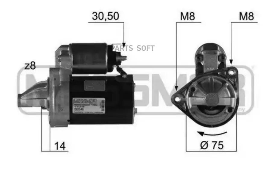 

Стартер ERA 12V 0,8kW 220348