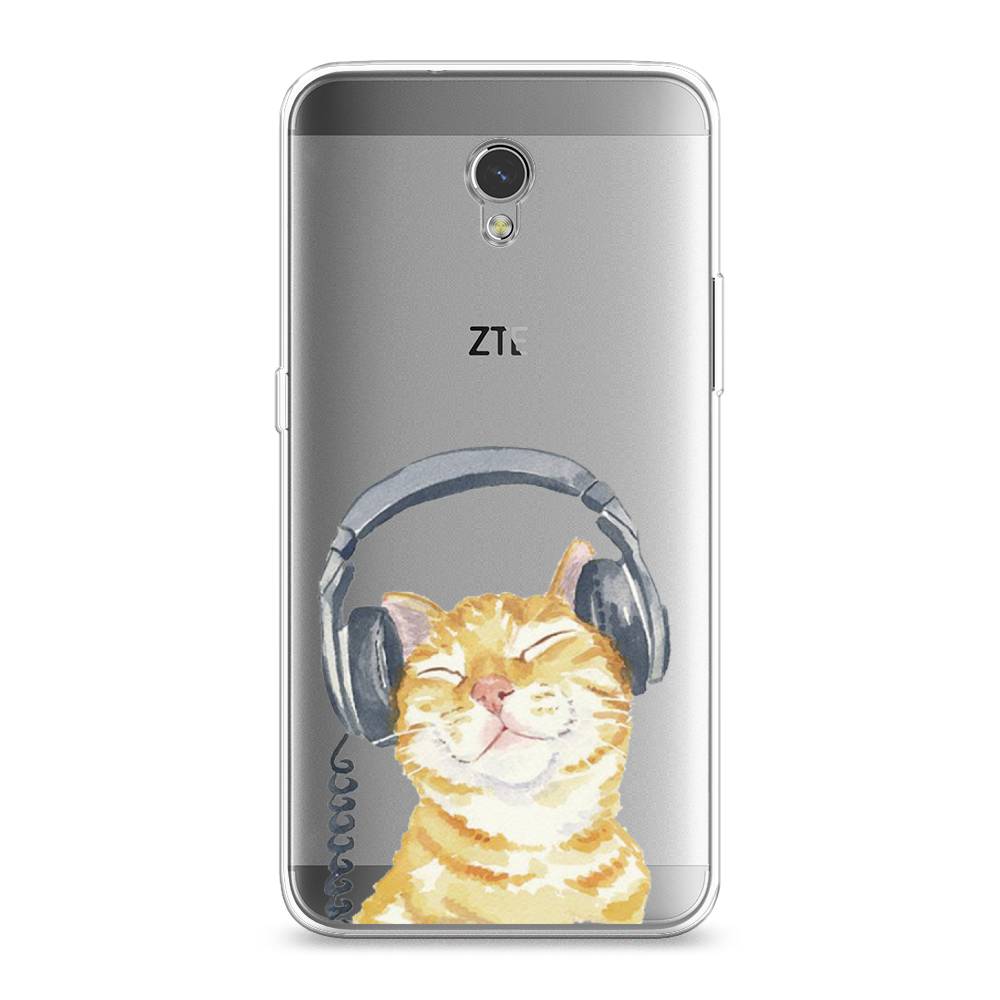 

Силиконовый чехол "Кот меломан" на ZTE Blade V7, Кот меломан