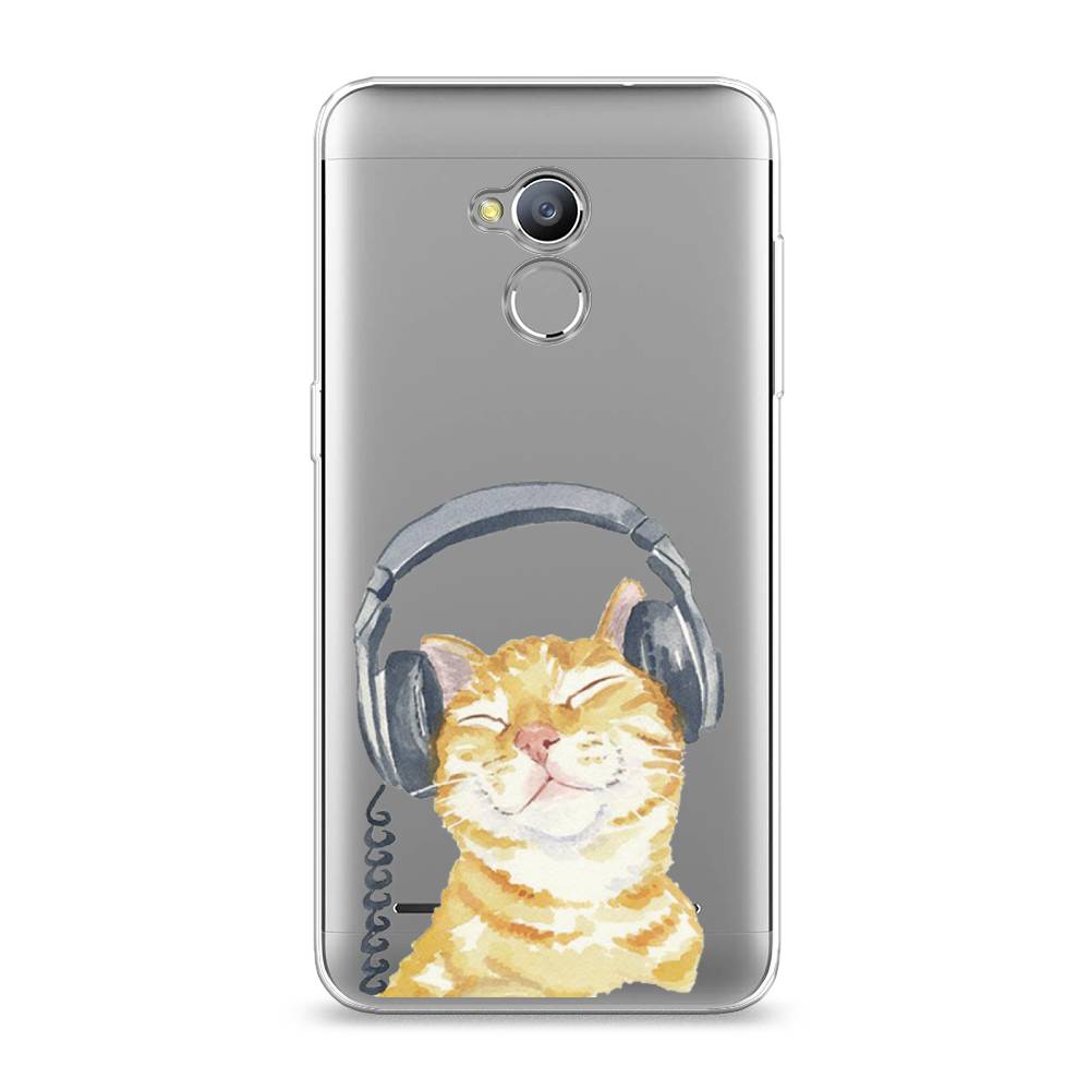 

Силиконовый чехол "Кот меломан" на ZTE Blade V7 Lite, Кот меломан
