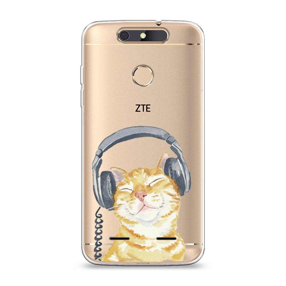

Силиконовый чехол "Кот меломан" на ZTE Blade V8 mini, Кот меломан