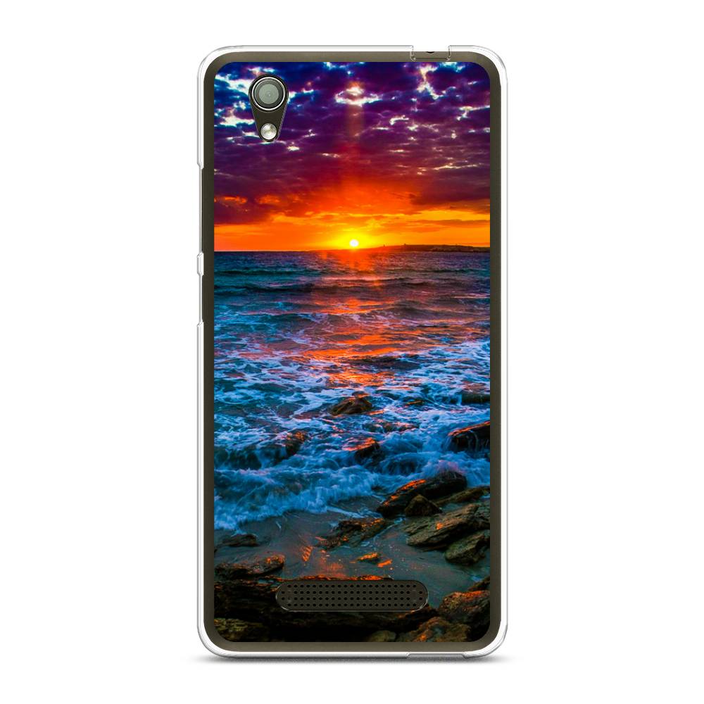 

Чехол на ZTE Blade X3 "Закат 1", Оранжевый;синий, 130650-2
