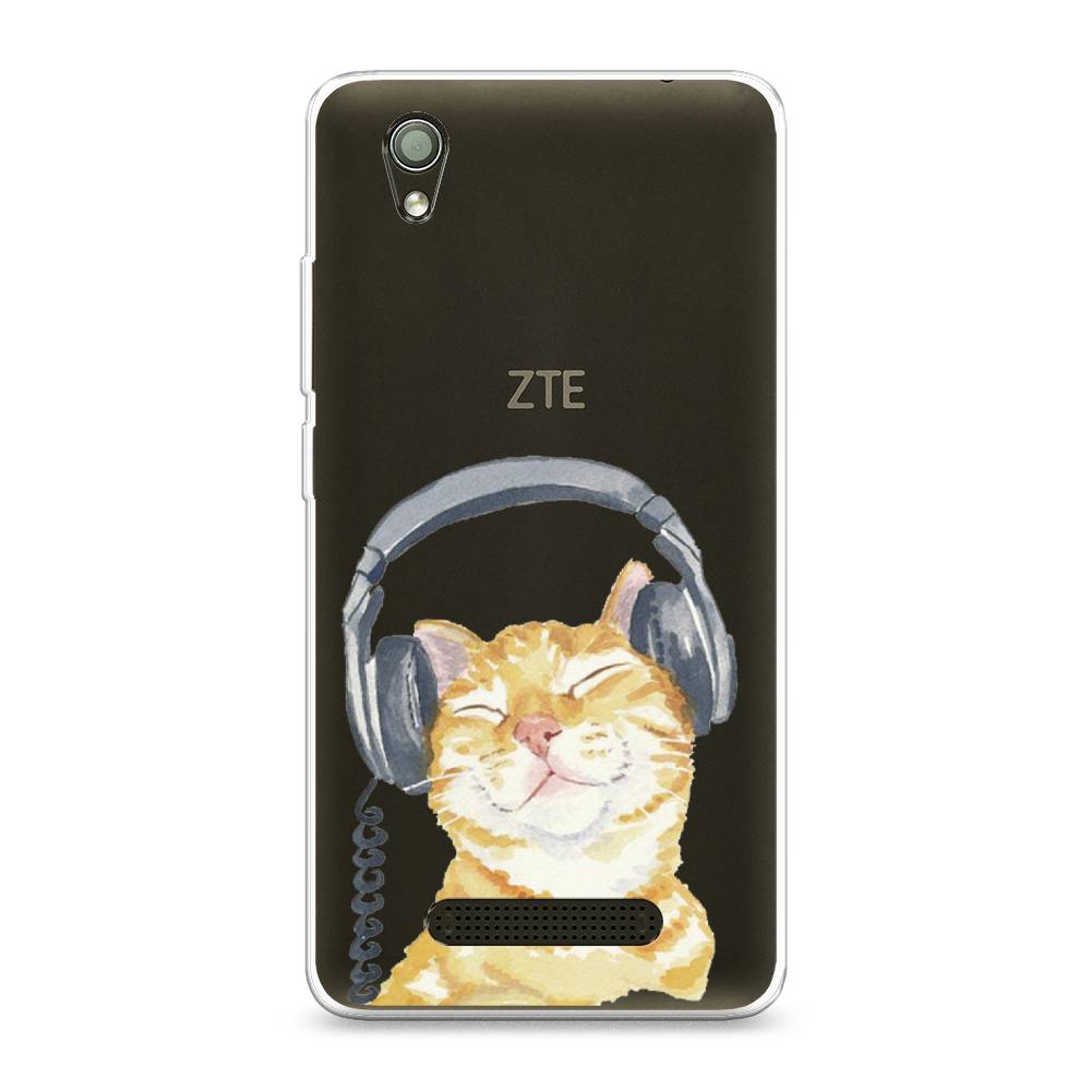 

Силиконовый чехол "Кот меломан" на ZTE Blade X3, Кот меломан