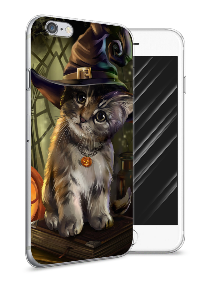 

Чехол Awog на Apple iPhone 6S / Айфон 6S "Кот на Хэллоуин", Разноцветный, 0104S50-2