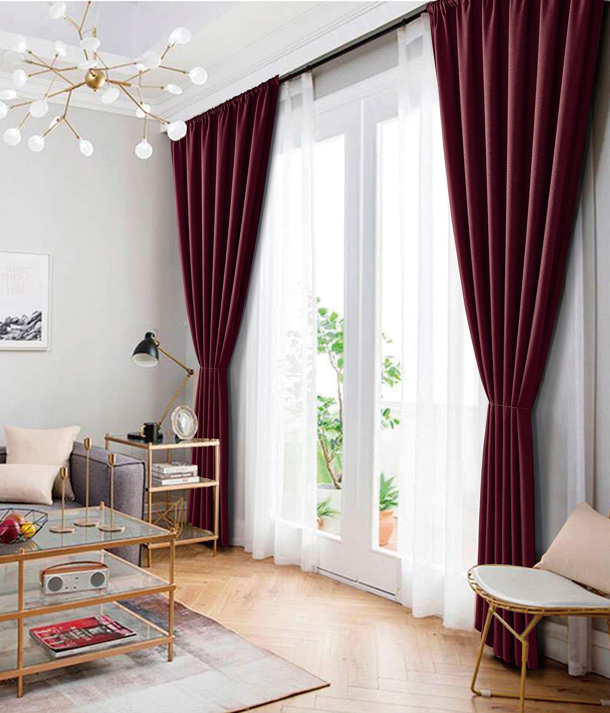 фото Комплект штор tango tan427610 272x150 см красный
