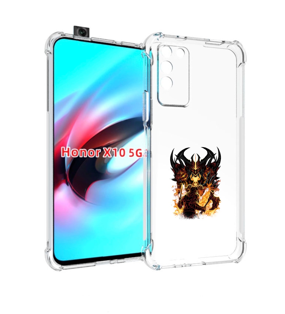 

Чехол MyPads демон shadow fiend для Honor X10, Прозрачный, Tocco