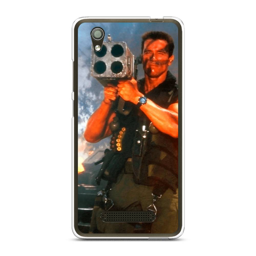 

Чехол на ZTE Blade X3 "Арнольд Шварцнеггер с базукой", Голубой;коричневый, 130650-6