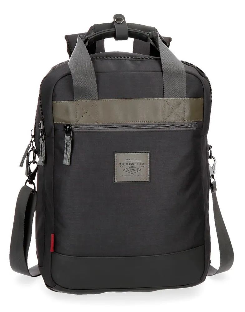 

Рюкзак для ноутбука мужской Pepe Jeans London Brand 15,6" black, Черный, Brand