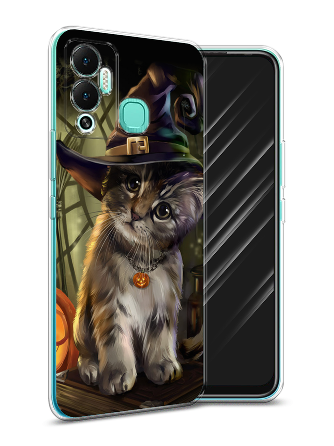 

Чехол Awog на Infinix Hot 12 Play "Кот на Хэллоуин", Разноцветный, 3101750-2