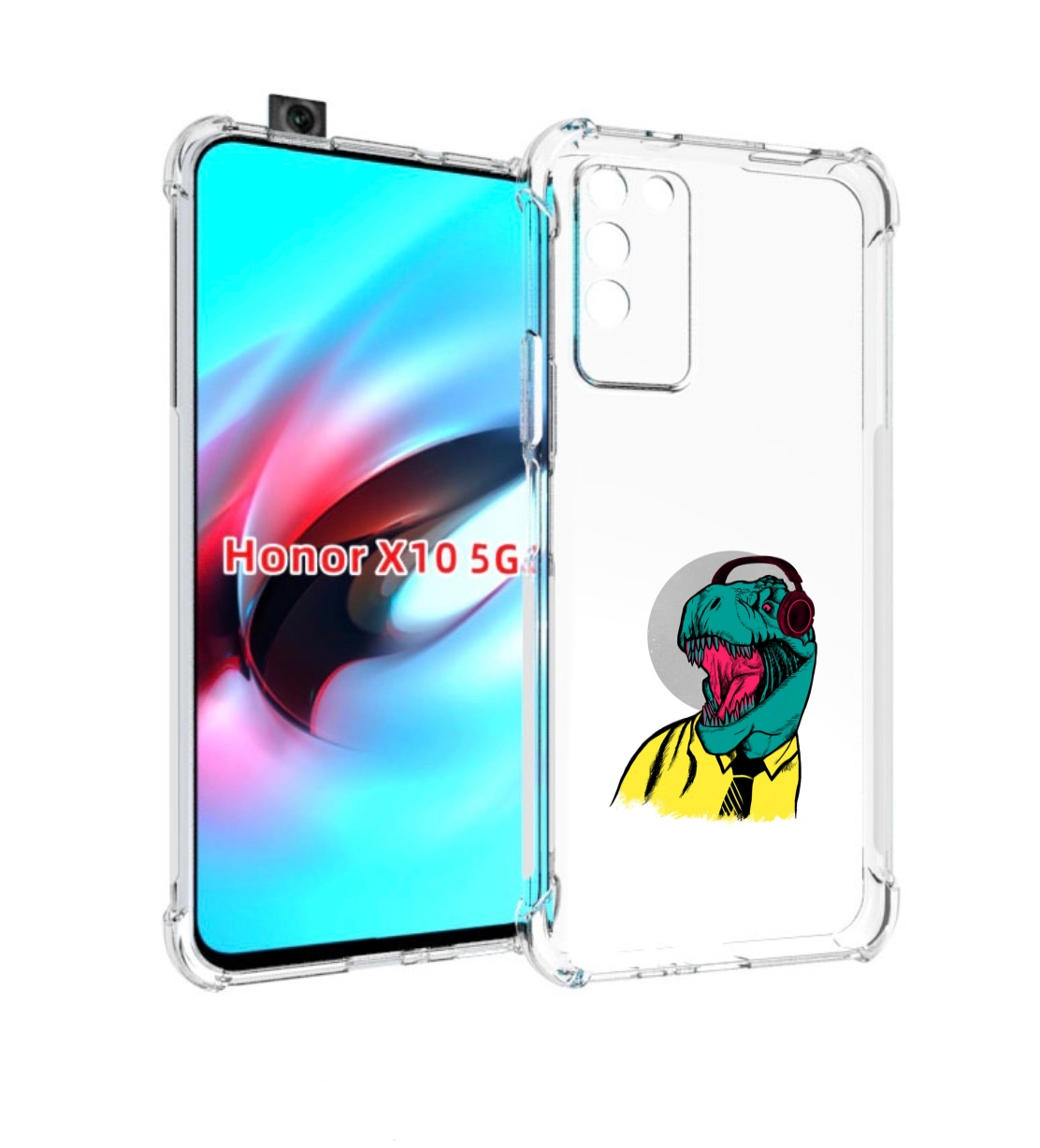 

Чехол MyPads дино для Honor X10, Прозрачный, Tocco