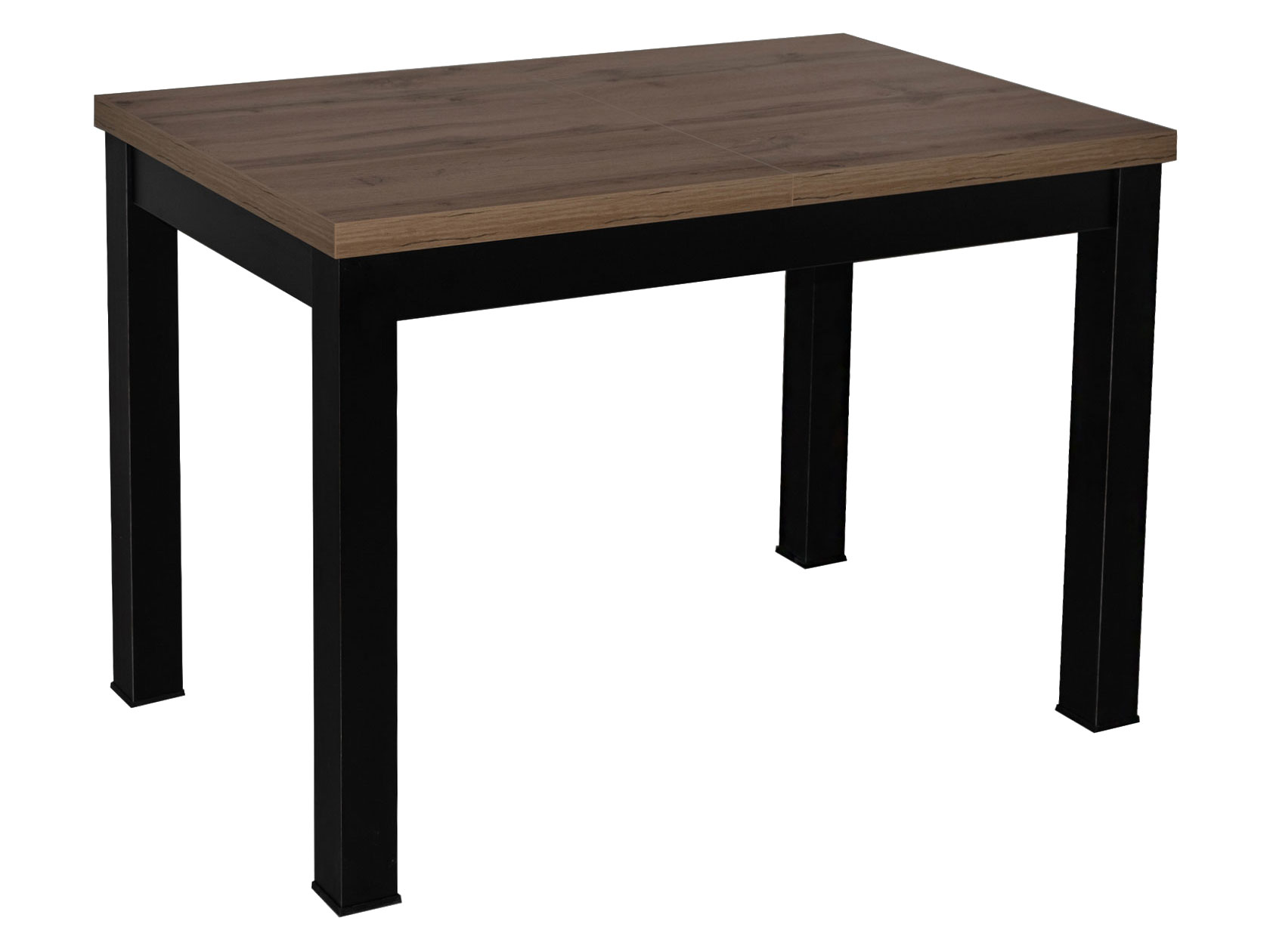 фото Кухонный стол стол раздвижной black дуб натуральный / черный, малый базистрейд