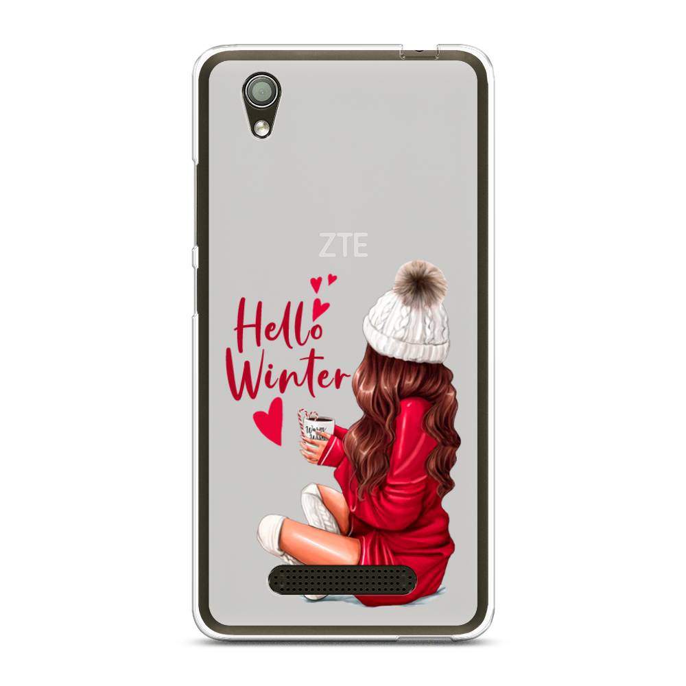

Чехол на ZTE Blade X3 "Hello winter", Красный;белый;коричневый, 130650-5