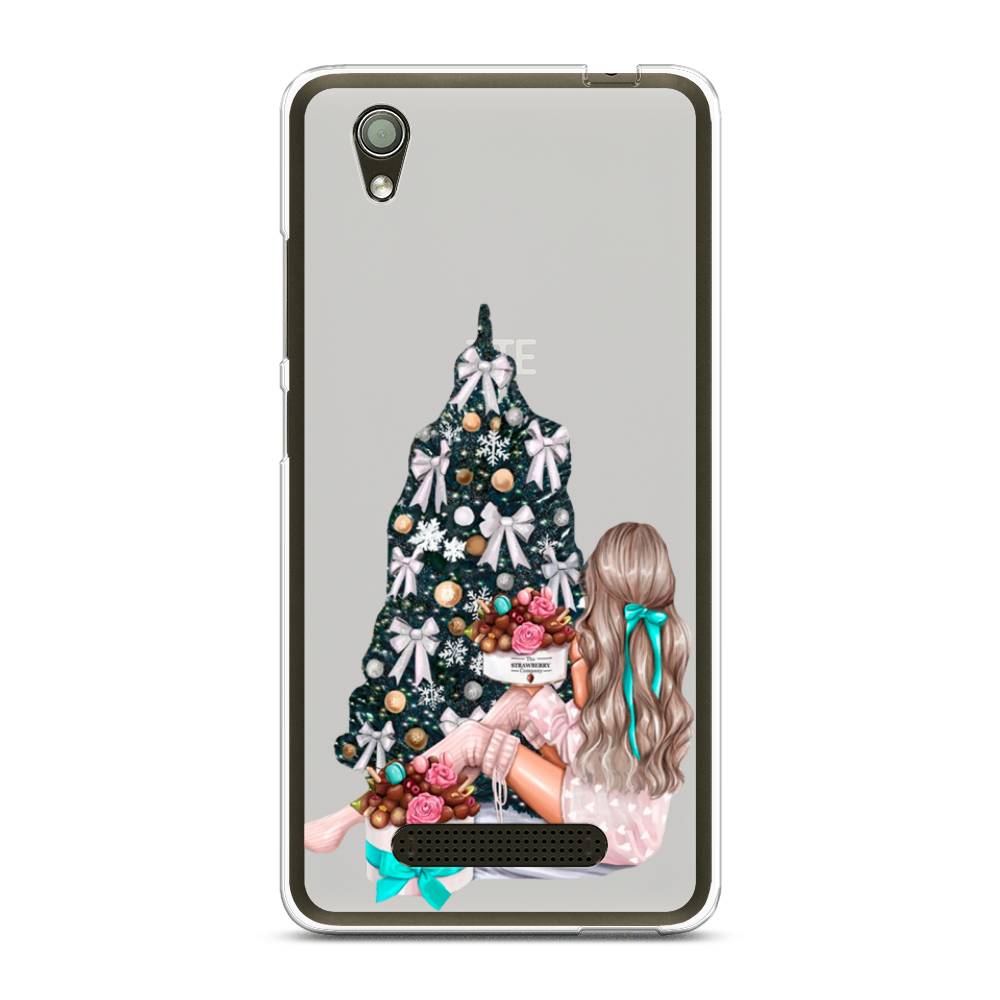 

Чехол на ZTE Blade X3 "New Year", Зеленый;бежевый;голубой, 130650-5