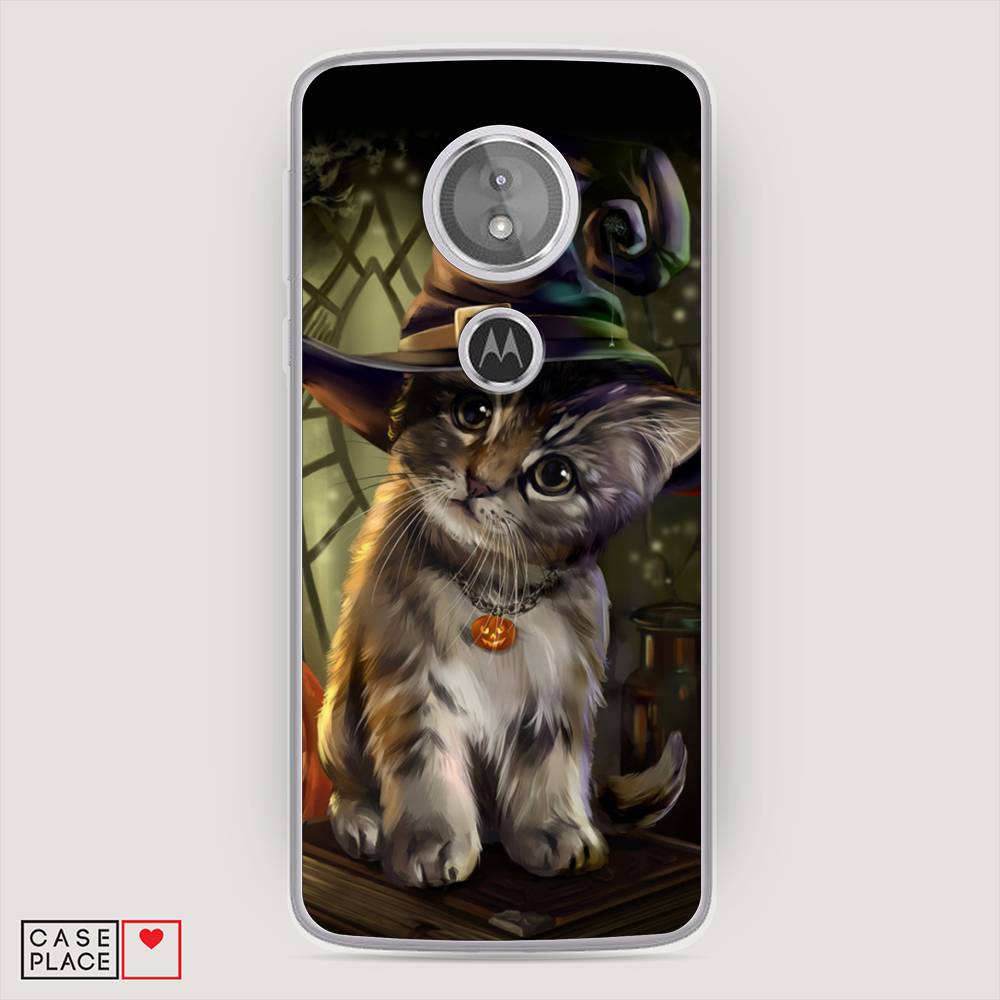 

Чехол Awog на Motorola Moto E5 / Моторола Мото E5 "Кот на Хэллоуин", Разноцветный, 241050-2