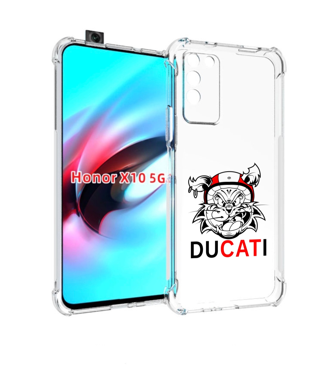 

Чехол MyPads дукати для Honor X10, Прозрачный, Tocco
