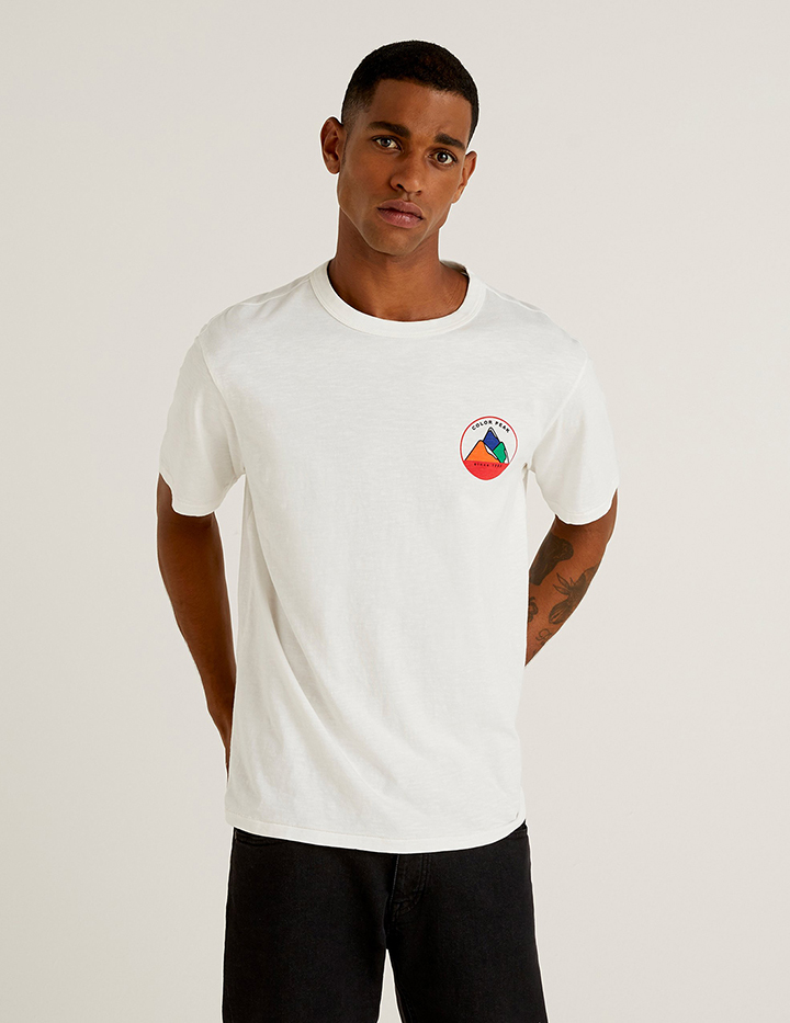 

Футболка мужская United Colors of Benetton 21A_3F42J1AI8 белая M, 21A_3F42J1AI8