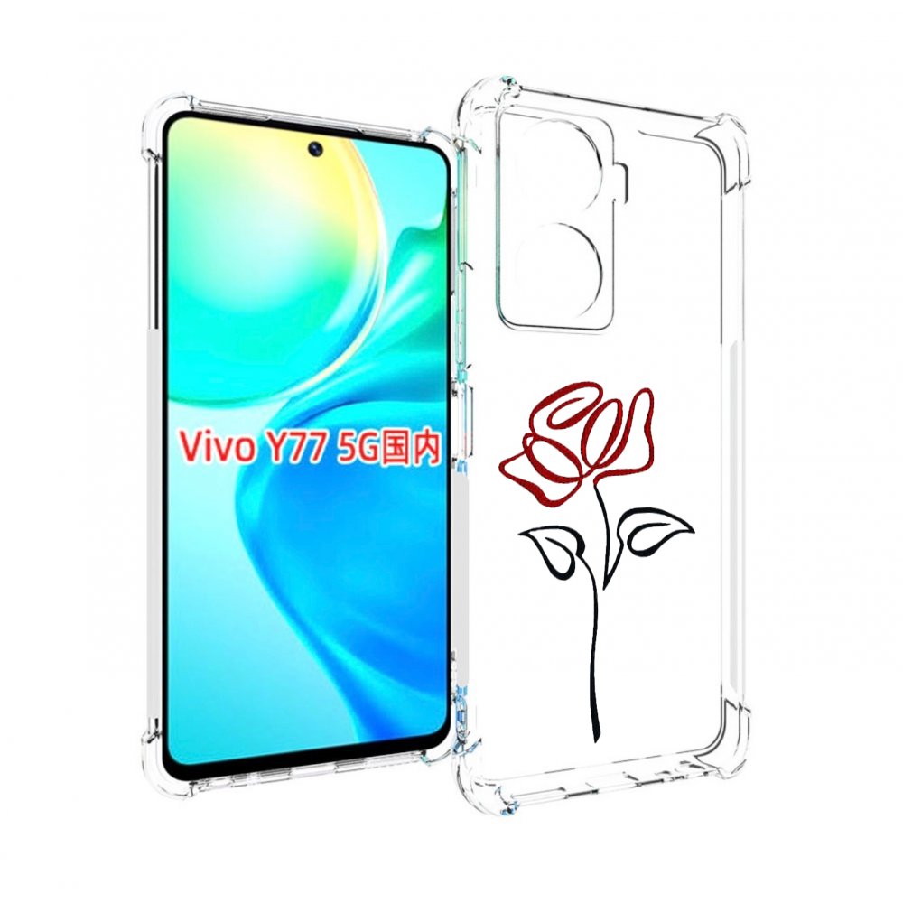 

Чехол MyPads цветок в одну линию для Vivo Y77 5G, Прозрачный, Tocco