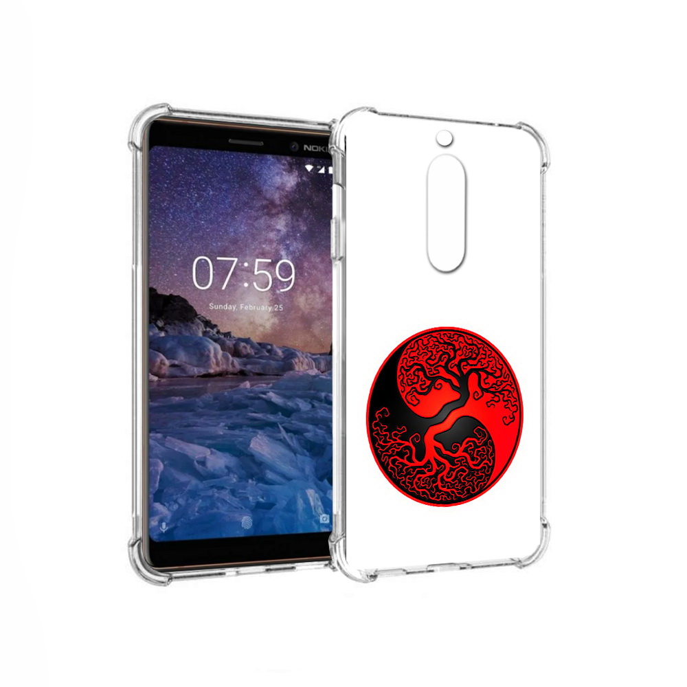 

Чехол MyPads Tocco для Nokia 7 инь янь дерево (PT95887.123.379), Прозрачный, Tocco
