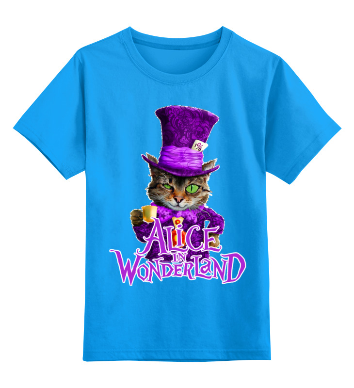 Детская футболка классическая унисекс Printio Чеширский котик