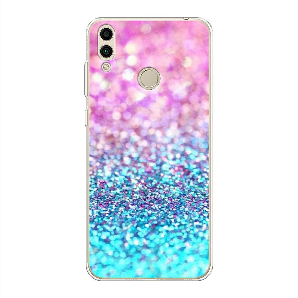 

Чехол Awog "Розово-голубые глиттеры рисунок" для Honor 8C