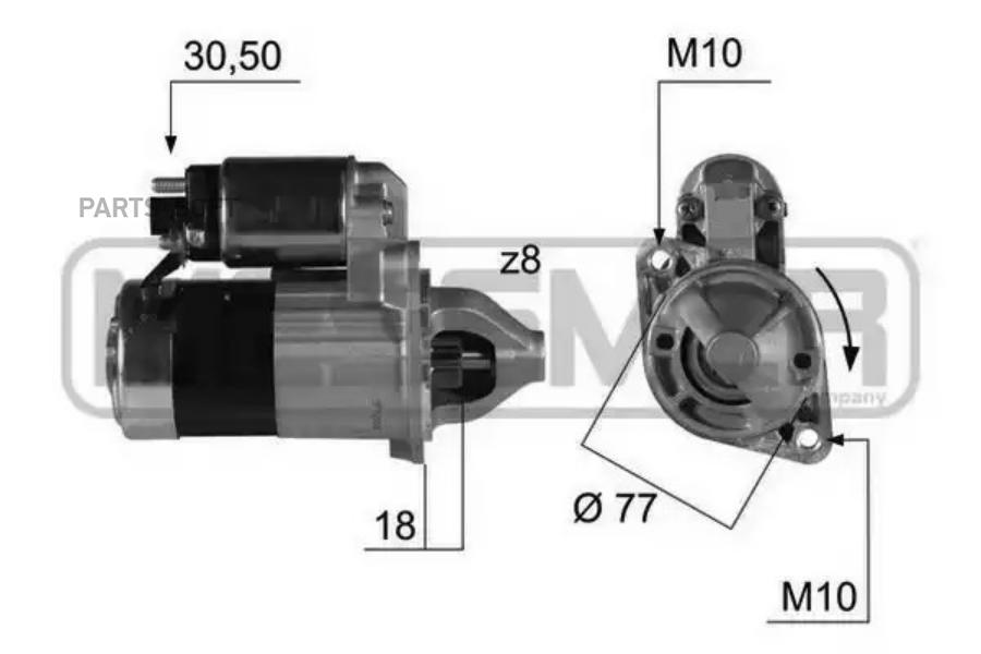 

Стартер ERA 12V 1,2 Kw 220384