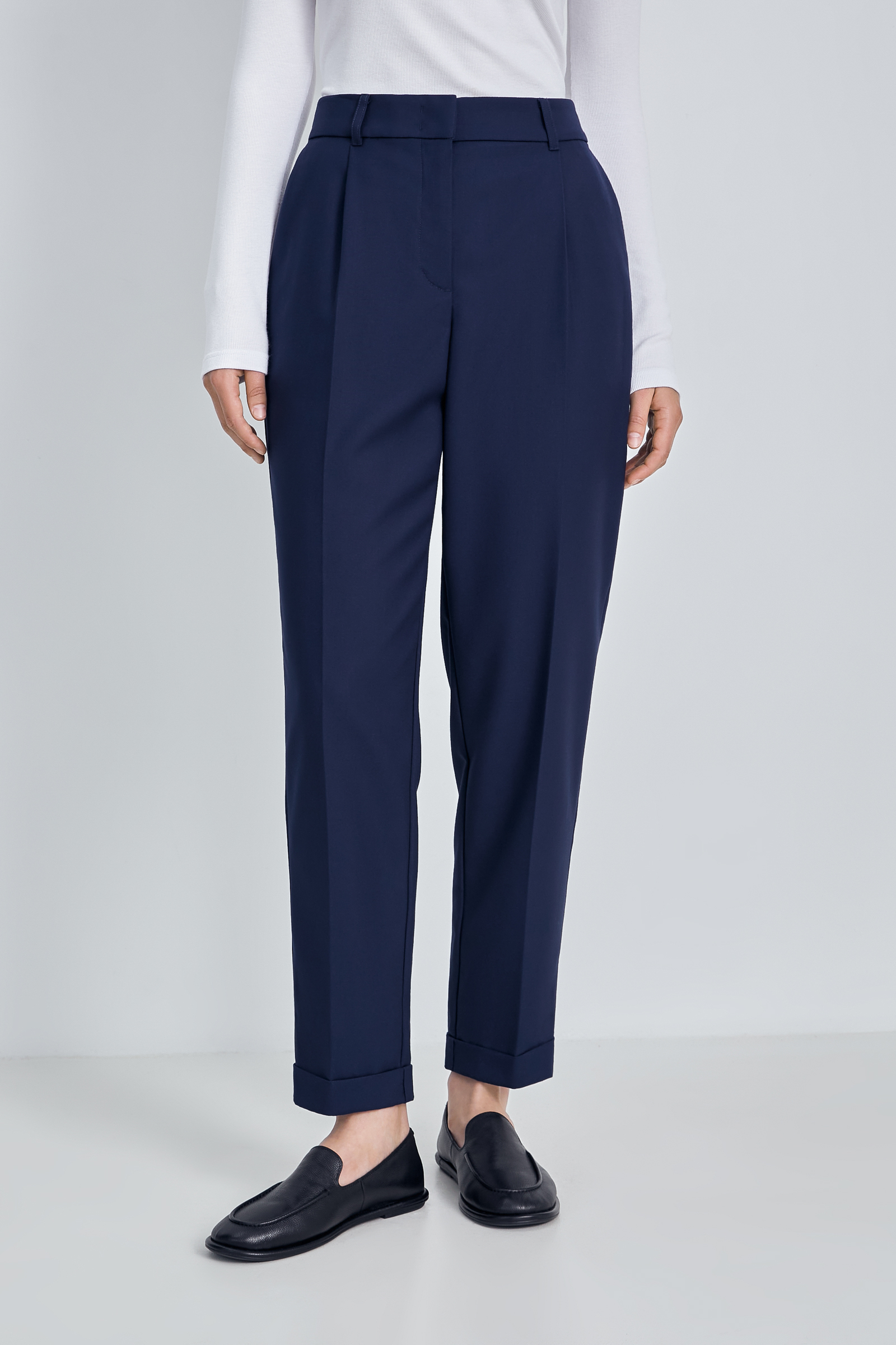 

Брюки женские Finn Flare FAE11074 синие 2XL, Синий, FAE11074