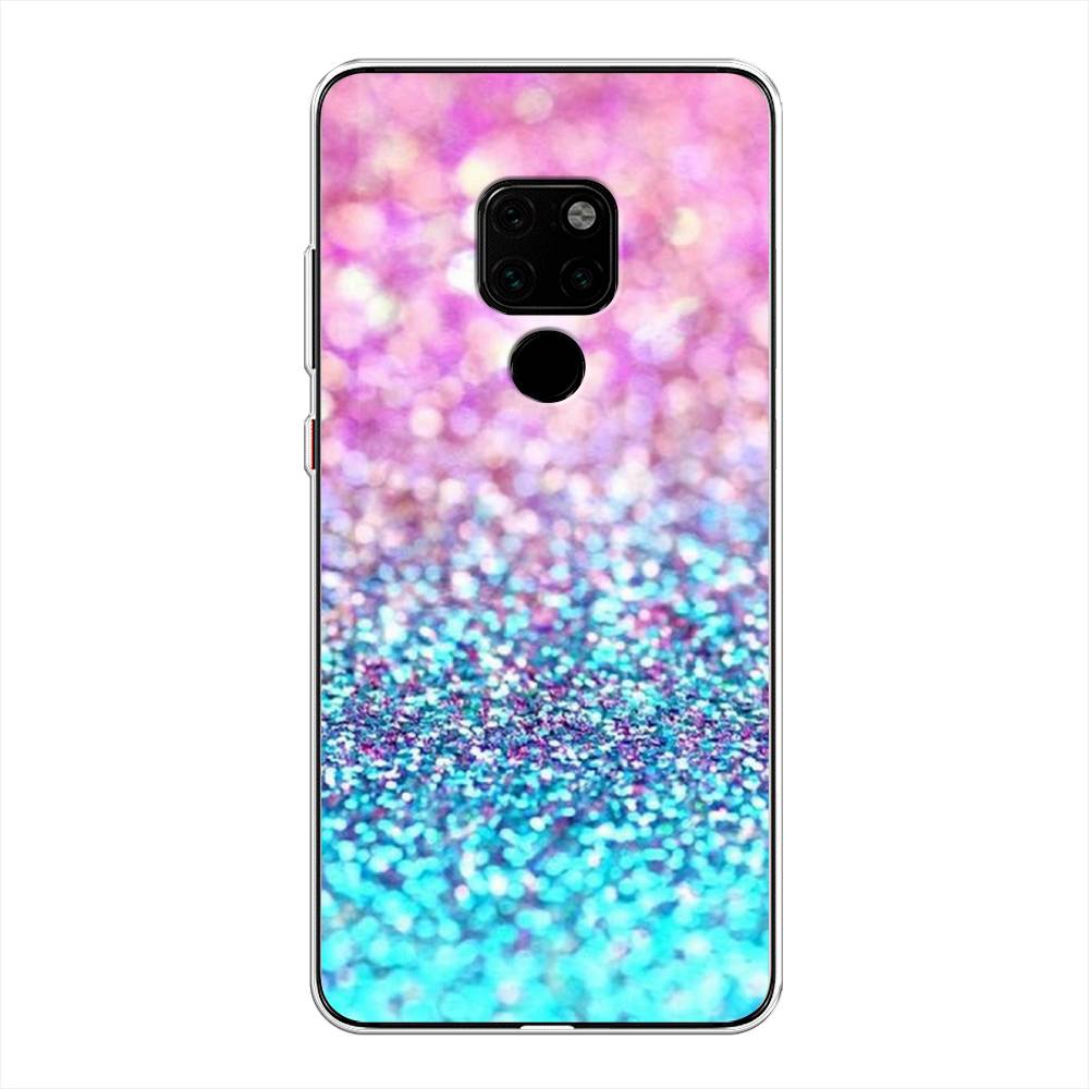 

Чехол Awog "Розово-голубые глиттеры рисунок" для Huawei Mate 20