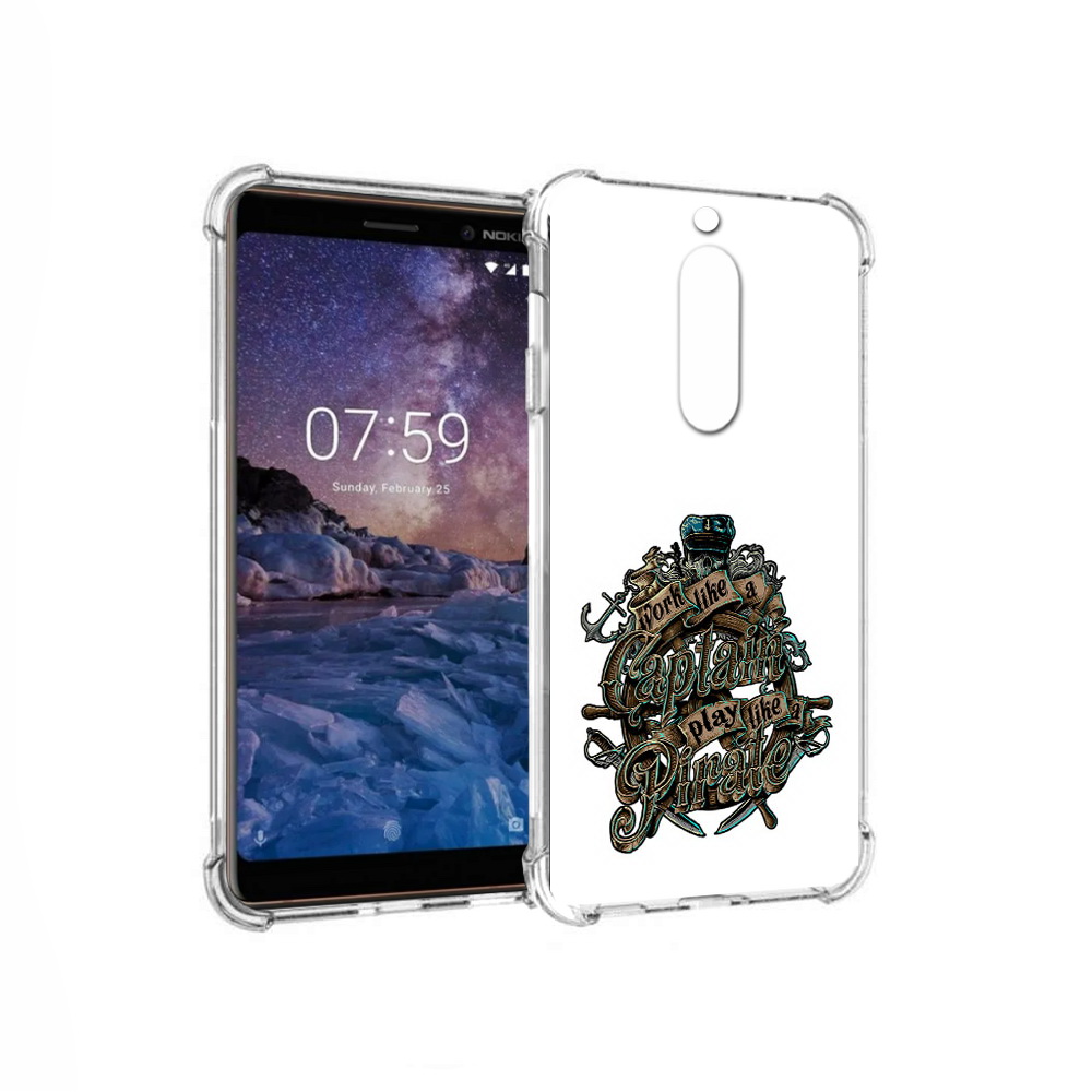 

Чехол MyPads Tocco для Nokia 7 капитан пиратов (PT95887.123.385), Прозрачный, Tocco