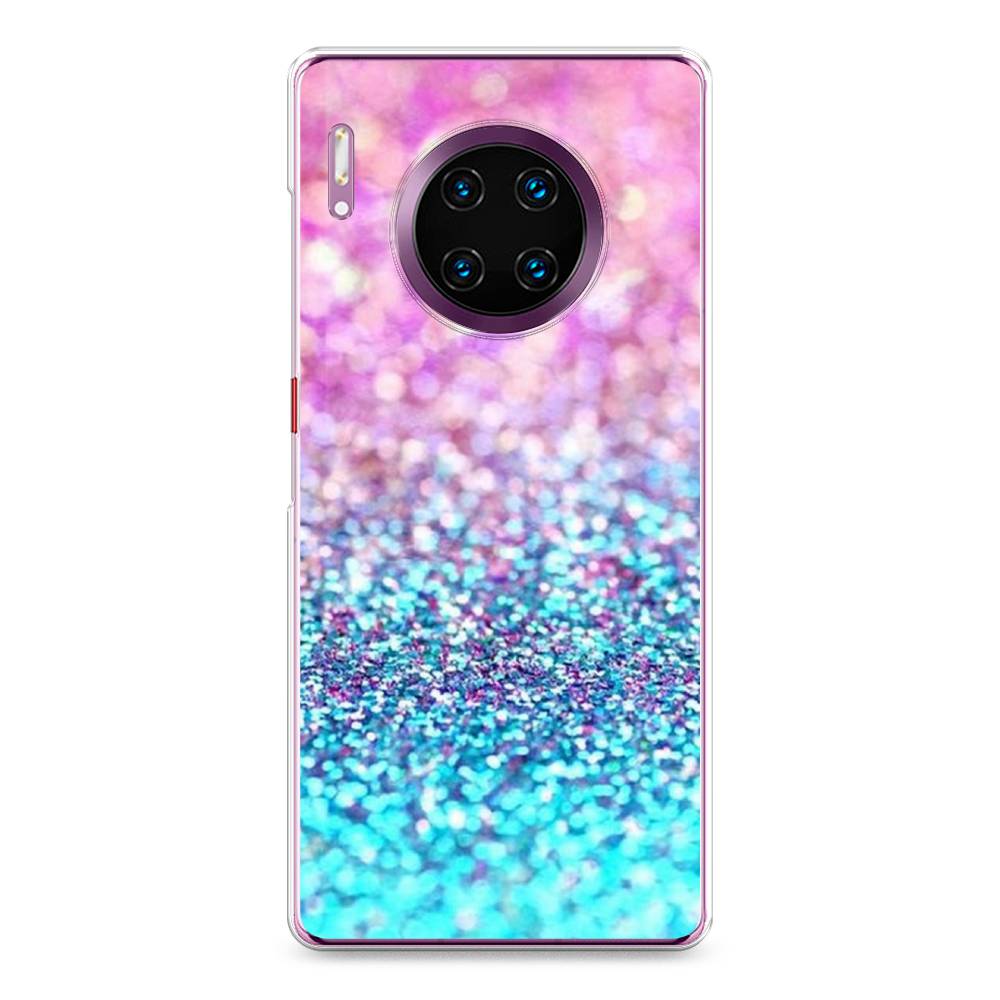 фото Чехол awog "розово-голубые глиттеры рисунок" для huawei mate 30 pro