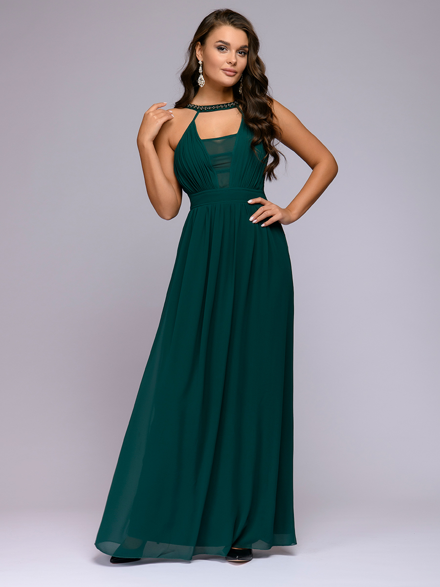 фото Платье женское 1001dress 0122001-30120 зеленое 44 ru