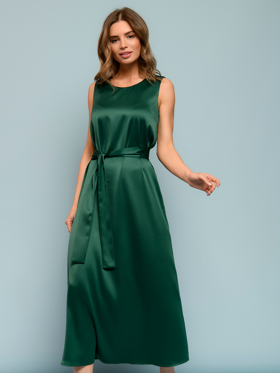 фото Платье женское 1001dress 0132101-01572 зеленое 40 ru