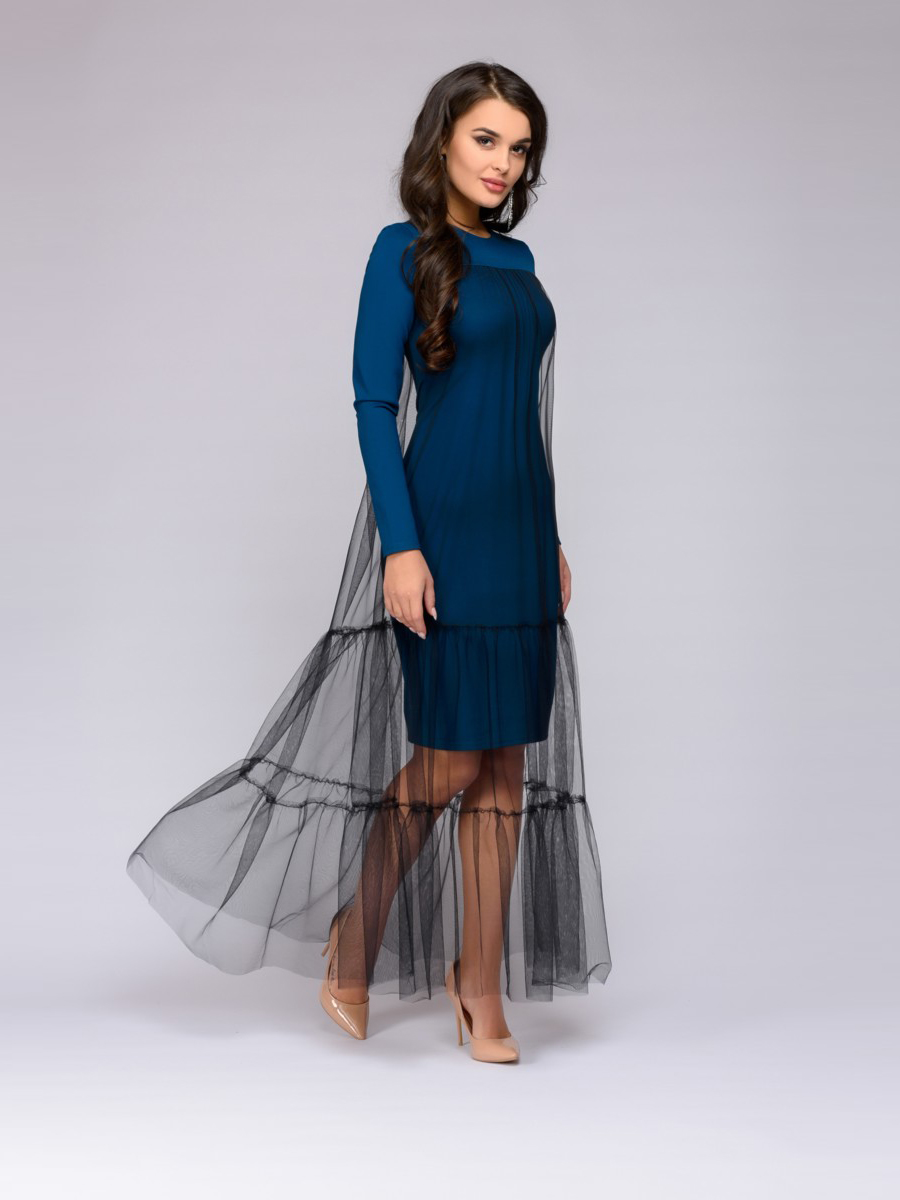 

Платье женское 1001dress DM01172 синее 40 RU, DM01172