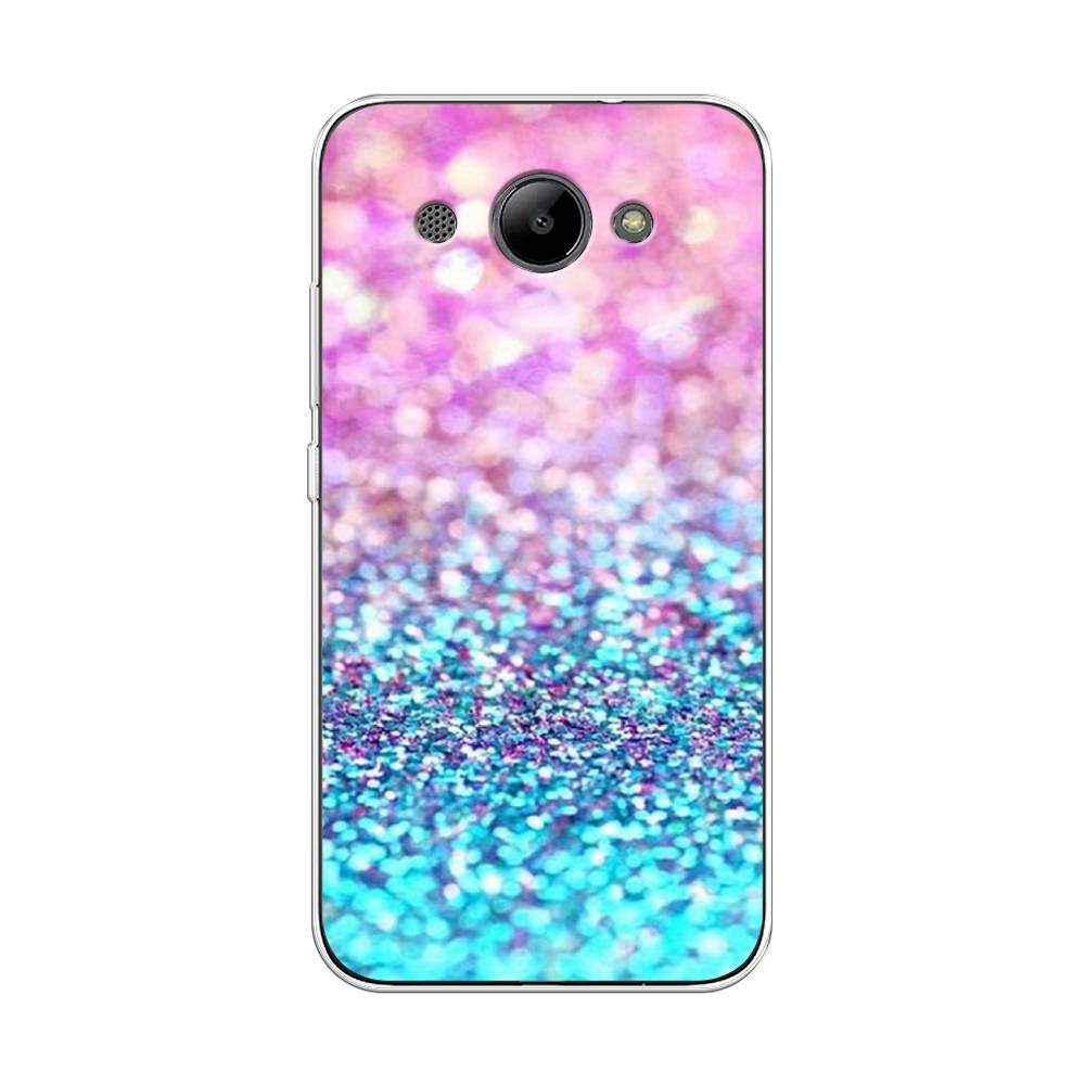 

Чехол Awog "Розово-голубые глиттеры рисунок" для Huawei Y3 2018